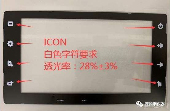 白色油墨I(xiàn)CON按鍵透光率測試需求實(shí)例